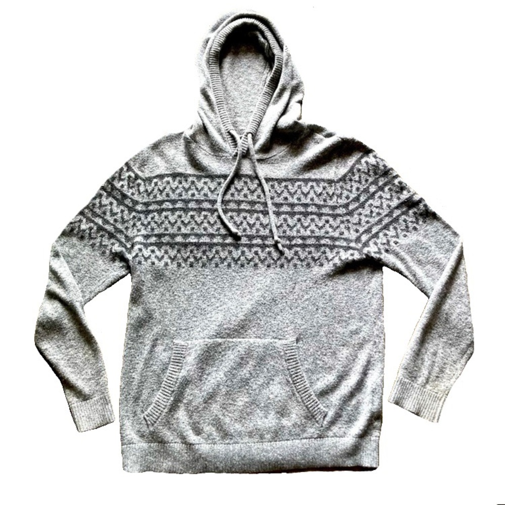 Hollister Knit Hoodie with Tribal Print